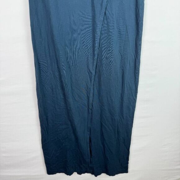 Elizabeth and James Welles Short Sleeve Cotton Crew Neck Maxi Dress Dark Teal S - Picture 5 of 8
